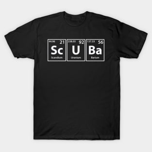 Scuba (Sc-U-Ba) Periodic Elements Spelling T-Shirt